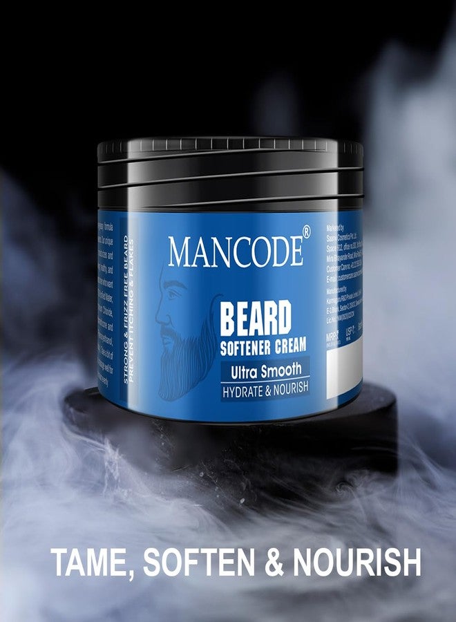 MAN CODE Mancode Beard Softener Cream - 100gm | for Frizzy Rough Dry Mustache and Beard | Long Lasting Moisturization & Nourishement | Mooch Beard Perfect Styling Cream | Argan Almond Walnut Oil Shea Butter Proteins and Vitamins Enriched | No Paraben No Sulfate (Pack of 1) - Image 2